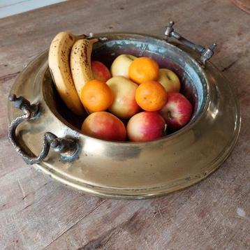 koperen kastanjepan antiek  beschikbaar voor biedingen