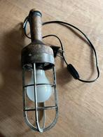 Oude looplamp origineel brons hout ca. 1925, Antiek en Kunst, Antiek | Lampen, Ophalen of Verzenden
