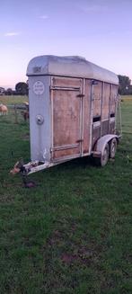 Paardentrailer, Ophalen, Gebruikt, Hout, 1½-paards trailer
