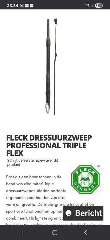 FLECK DRESSUURZWEEP TRIPLE  FLEX 170 CM NIEUW beschikbaar voor biedingen
