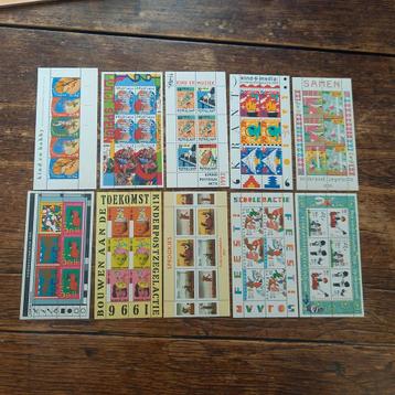 Kinderpostzegels 1990-1999, 10 vellen beschikbaar voor biedingen