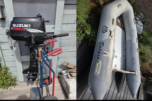 5 pk suzuki 4 takt als nieuw! ALUMINIUM! rubberboot deluxe, Watersport en Boten, Rubberboten, Gebruikt, Overige merken, Aluminium