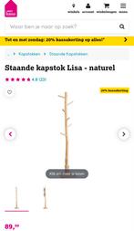 Gezocht: Kapstok Eikenhout Naturel, Zo goed als nieuw, Minder dan 100 cm, Hout, Ophalen