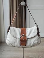 Coach Soho Flap vintage schoudertas van leer, Ophalen of Verzenden, Gebruikt, Wit, Schoudertasje