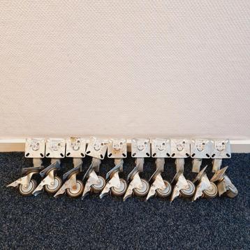 14x Apparaatzwenkwiel met Rem (50 mm) | Max. 40 kg | Grijs  beschikbaar voor biedingen