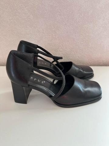 Oppus dames schoenen met hak, elast. bandjes, zwart, maat 38 beschikbaar voor biedingen