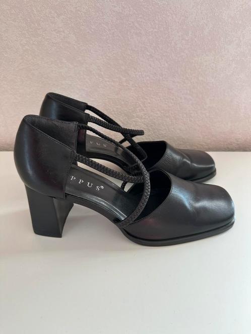 Oppus dames schoenen met hak, elast. bandjes, zwart, maat 38, Kleding | Dames, Schoenen, Zo goed als nieuw, Zwart, Ophalen of Verzenden