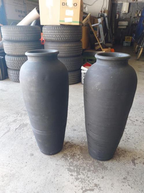 te koop grote vazen, Huis en Inrichting, Woonaccessoires | Vazen, Zo goed als nieuw, Zwart, Minder dan 50 cm, Aardewerk of Porselein