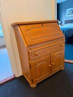 Houten secretaire met klep en lades, Ophalen, 50 tot 100 cm, 25 tot 50 cm, Gebruikt