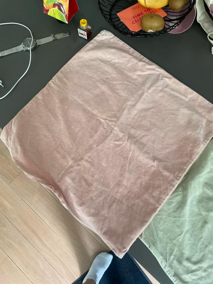 5 Fluweel Kussenslopen 50x50cm, Huis en Inrichting, Woonaccessoires | Kussens, Gebruikt, Overige kleuren, Vierkant, Ophalen of Verzenden