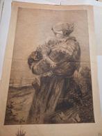 Visser Vrouw met Kind in Duinen - Blommers, Antiek en Kunst, Ophalen of Verzenden