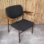 vintage fauteuil, Huis en Inrichting, Fauteuils, Ophalen, Gebruikt, Vintage, deens, fauteuil, Metaal