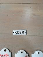 emaille bord bordje deurpostje jaren 20 koer of binnenplaats, Antiek en Kunst, Ophalen of Verzenden