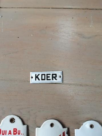 emaille bord bordje deurpostje jaren 20 koer of binnenplaats beschikbaar voor biedingen