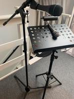 Standaards 2 microfoons met snoeren en lamp, Muziek en Instrumenten, Standaards, Gebruikt, Ophalen