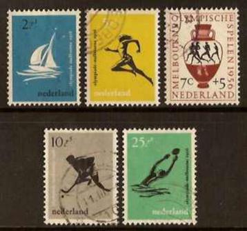 Nederland NVPH nr 676/80 gestempeld Olympische Spelen 1956 beschikbaar voor biedingen