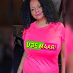 Doe Maar Dames T-shirt in fluor of Basic Zwart en Wit., Overige kleuren, Verzenden, SH1RTS & SUGAR, Nieuw