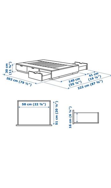 Nordli Ikea Bedframe - afbeelding 2