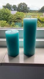 Kaarsen turquoise, Ophalen of Verzenden, Zo goed als nieuw, Overige materialen, Minder dan 25 cm