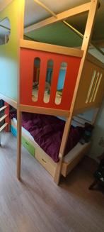 Koopje! Boomhut bed 90x200 - Eyecatcher kinderkamer!, Kinderen en Baby's, Kinderkamer | Stapelbedden en Hoogslapers, Ophalen, Gebruikt