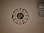 Stalen klok goud zwart, Ophalen, Zo goed als nieuw, Wandklok