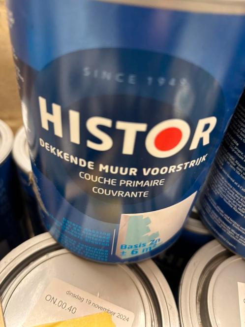 Histor middengrijze muurverf voor binnen 20 x 1liter, Hobby en Vrije tijd, Schilderen, Nieuw, Acrylverf, Ophalen of Verzenden