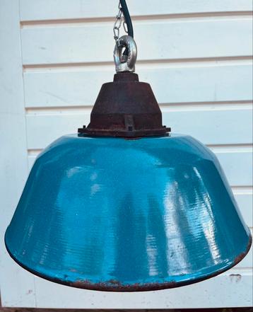 Industriële hanglamp, blauw! Szarvasi!  beschikbaar voor biedingen
