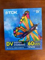 5 TDK mini DV digital video cassette 60 90 min in cellofaan, Audio, Tv en Foto, Videocamera's Digitaal, Mini dv, 20x of meer, Nieuw