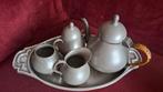 Tinnen Theeservies met Dienblad, Antiek en Kunst, Antiek | Tin, Ophalen of Verzenden
