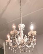 Elegante Witte Hanglamp met Kristallen Details, Huis en Inrichting, Lampen | Kroonluchters, Ophalen of Verzenden, Zo goed als nieuw