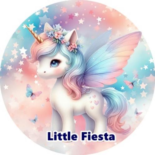LF965 icing luxe eenhoorn eetbare taart plaat print top, Hobby en Vrije tijd, Taarten en Cupcakes maken, Nieuw, Versiering, Taarten