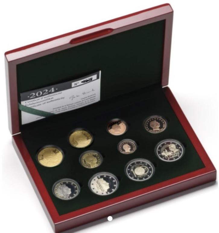 Luxemburg 2024 - Proofset 1 cent t/m 2 euro en 2x 2 euro CC, Postzegels en Munten, Munten | Europa | Euromunten, Setje, Luxemburg