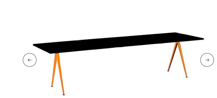 Hay pyramid tafel oranje zwart 300cm, Huis en Inrichting, Tafels | Eettafels, Nieuw, 200 cm of meer, Vijf personen of meer, Rond