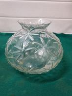 vaas met bloemen van glas  vintage, Huis en Inrichting, Woonaccessoires | Vazen, Ophalen of Verzenden, 'T Olde Gre-j, Info@toldegrej.nl