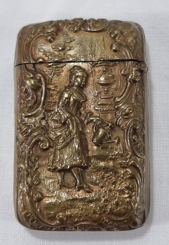 Antieke Franse tondeldoos (liefde & erotiek), Antiek en Kunst, Antiek | Koper en Brons, Verzenden