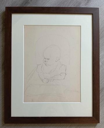 Jan Sluijters (1881-1957) - Baby in een kinderstoel - 1920 beschikbaar voor biedingen