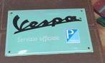 Vintage Vespa Servizio Ufficiale Reclamebord, Ophalen of Verzenden, Gebruikt, Reclamebord