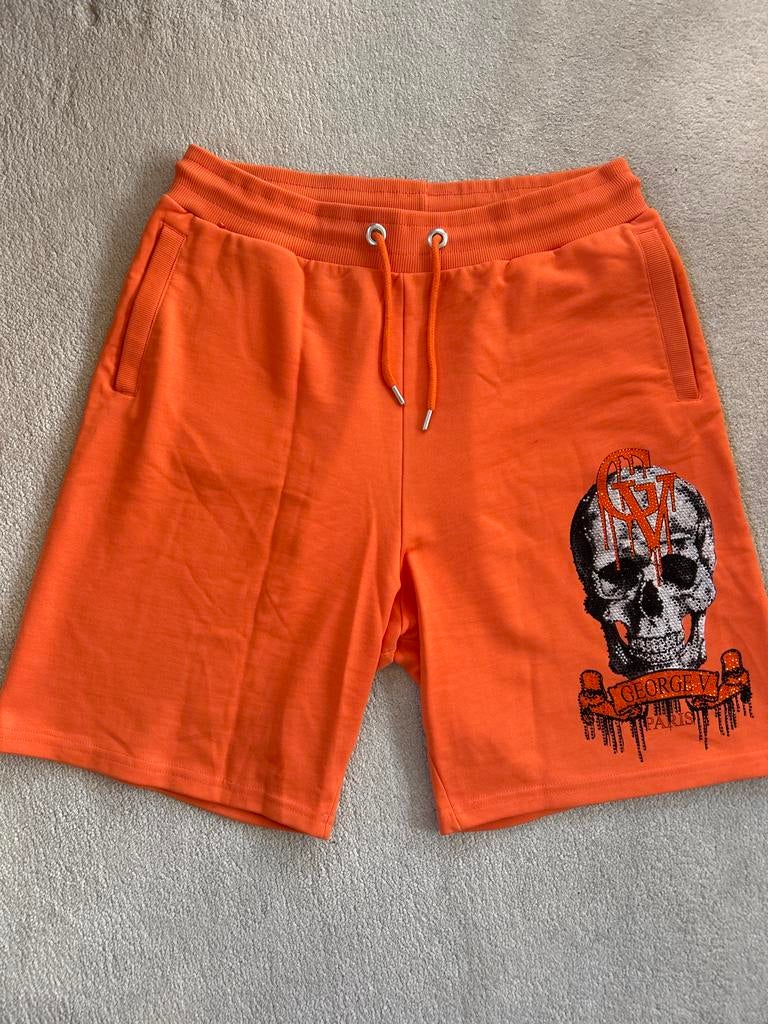 Avenue George V Skull Shorts Oranje XL, Ophalen of Verzenden, Zo goed als nieuw, Maat 56/58 (XL), Oranje