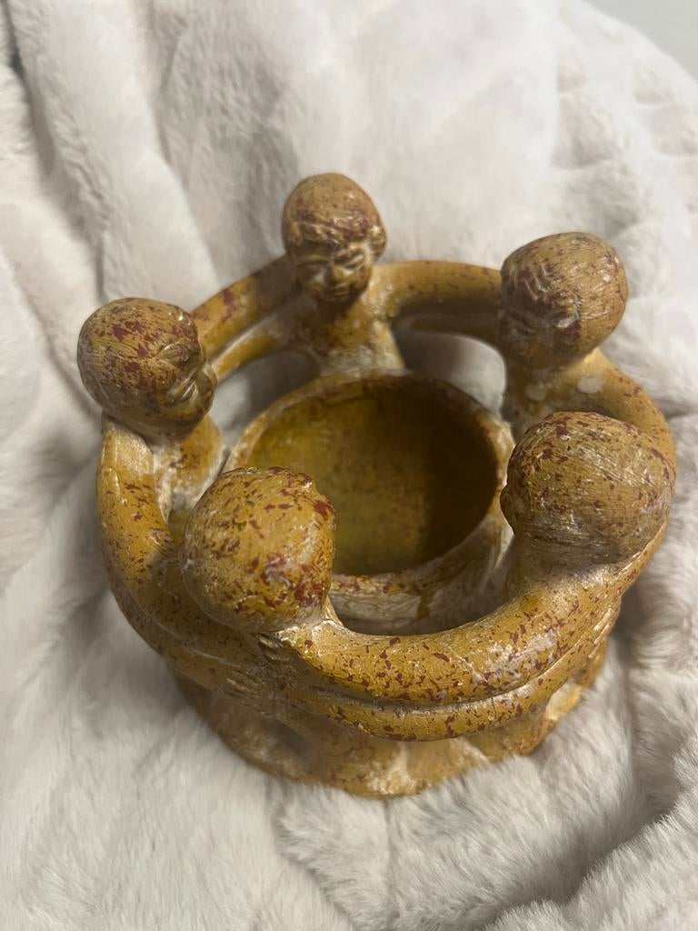 Beeldje 5 vrienden uit Mexico, Verzamelen, Beelden en Beeldjes, Verzenden, Gebruikt, Mens