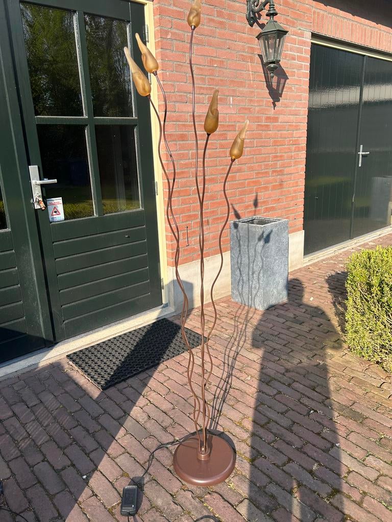 Vloerlamp met 5 kelkjes, Ophalen, Gebruikt, Metaal, 150 tot 200 cm