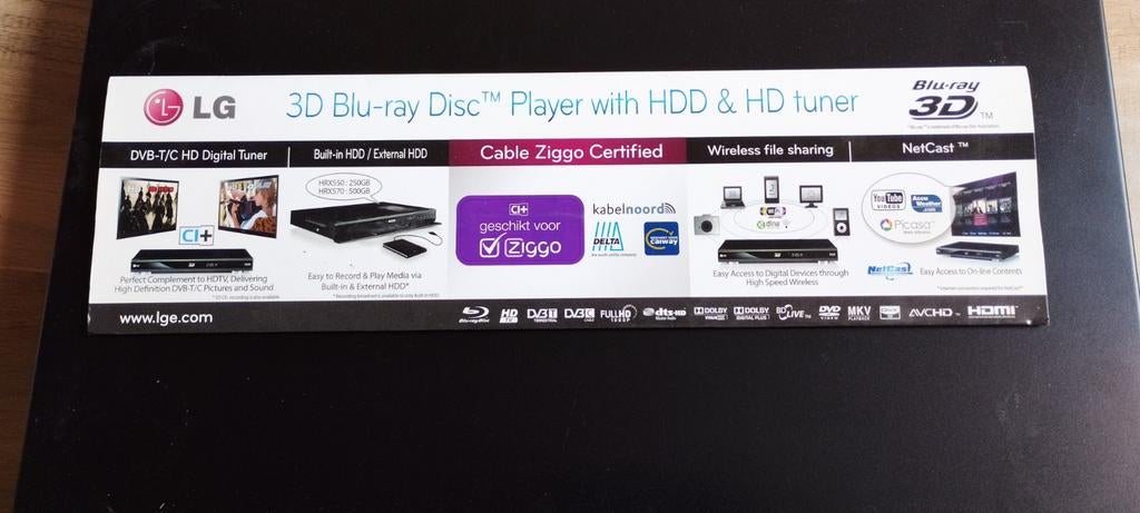 LG HRX550 3D Blu-ray Speler met HDD & HD Tuner, Audio, Tv en Foto, Blu-ray-spelers, Ophalen, Gebruikt, LG