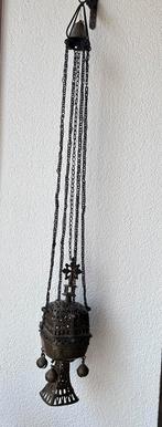 Oude Godslamp - wierook houder/vat - messing/koper, Antiek en Kunst, Ophalen of Verzenden