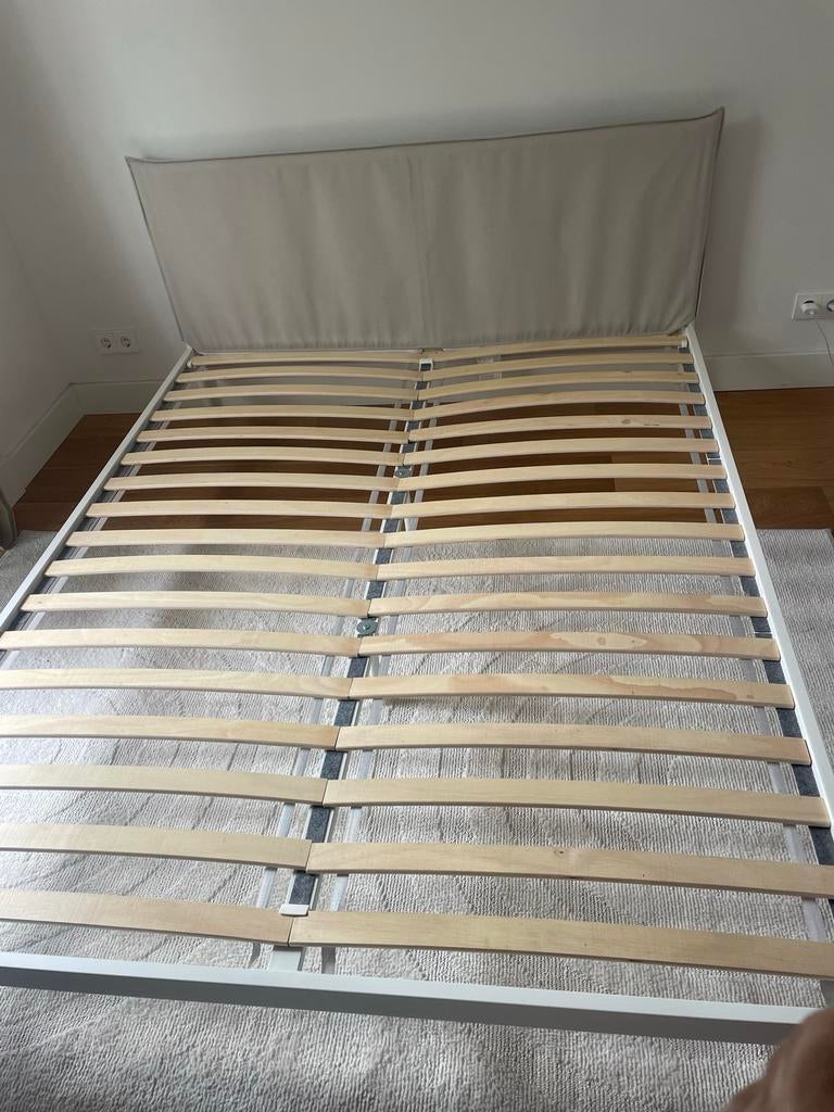 Kleppstad Ikea bed, goede staat, gebruiksaanwijzing aanwezig, Ophalen, Gebruikt, Wit, Tweepersoons
