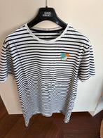 Heisa wit blauw gestreept ijsjes shirt XL katoen, Ophalen of Verzenden, Maat 56/58 (XL), Blauw