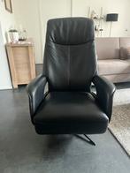 Luxe Elektrische Relax Fauteuil - Zwart Leer, Huis en Inrichting, Fauteuils, Ophalen, Zo goed als nieuw, Leer, 75 tot 100 cm