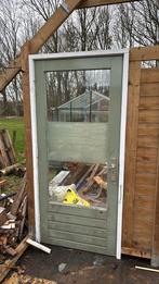 Hardhouten deur met kozijn, Doe-het-zelf en Verbouw, Deuren en Horren, Ophalen, Gebruikt, Hout