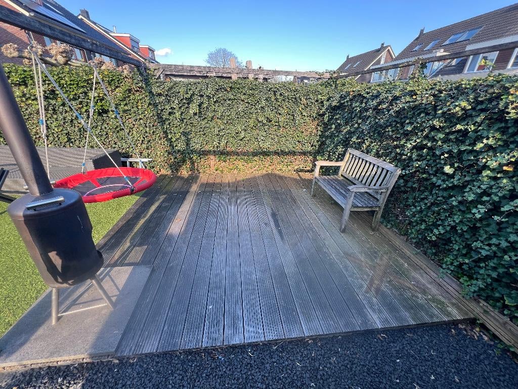 Bankiray vlonderdelen 25x145mm, regels en palen!, Tuin en Terras, Ophalen, Gebruikt, Hout