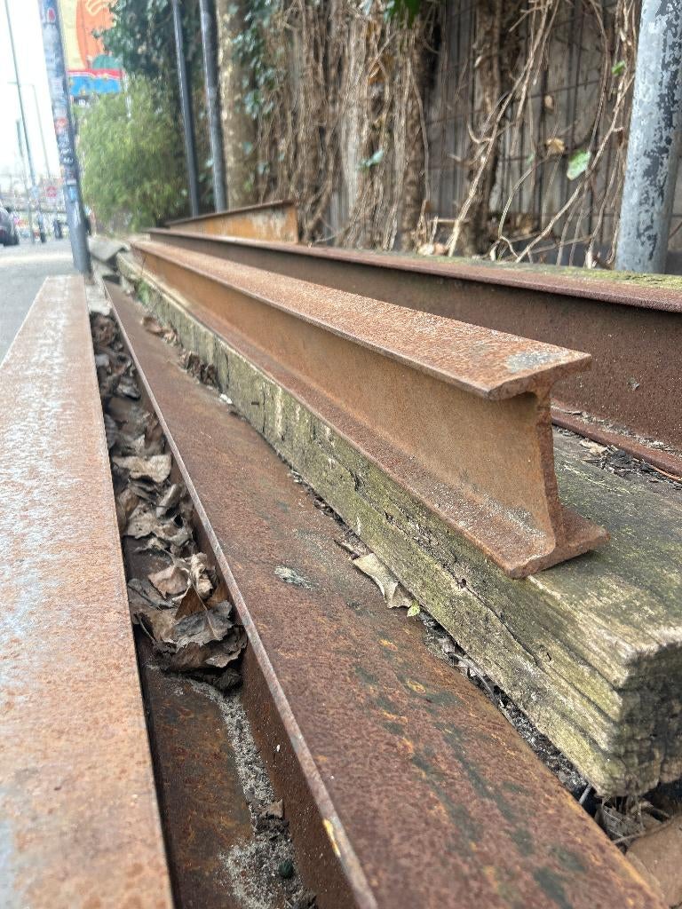 Houten/ metalen balken, Doe-het-zelf en Verbouw, Hout en Planken, Ophalen, Gebruikt, Balk, Overige houtsoorten