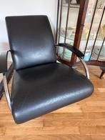 Gelderland stoelen 2 stuks zwart leren, Huis en Inrichting, Fauteuils, Ophalen, Gebruikt, 75 tot 100 cm, Leer