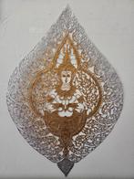 Handgemaakte Thaise tempelfiguur uit Thailand, gesneden leer, Ophalen of Verzenden